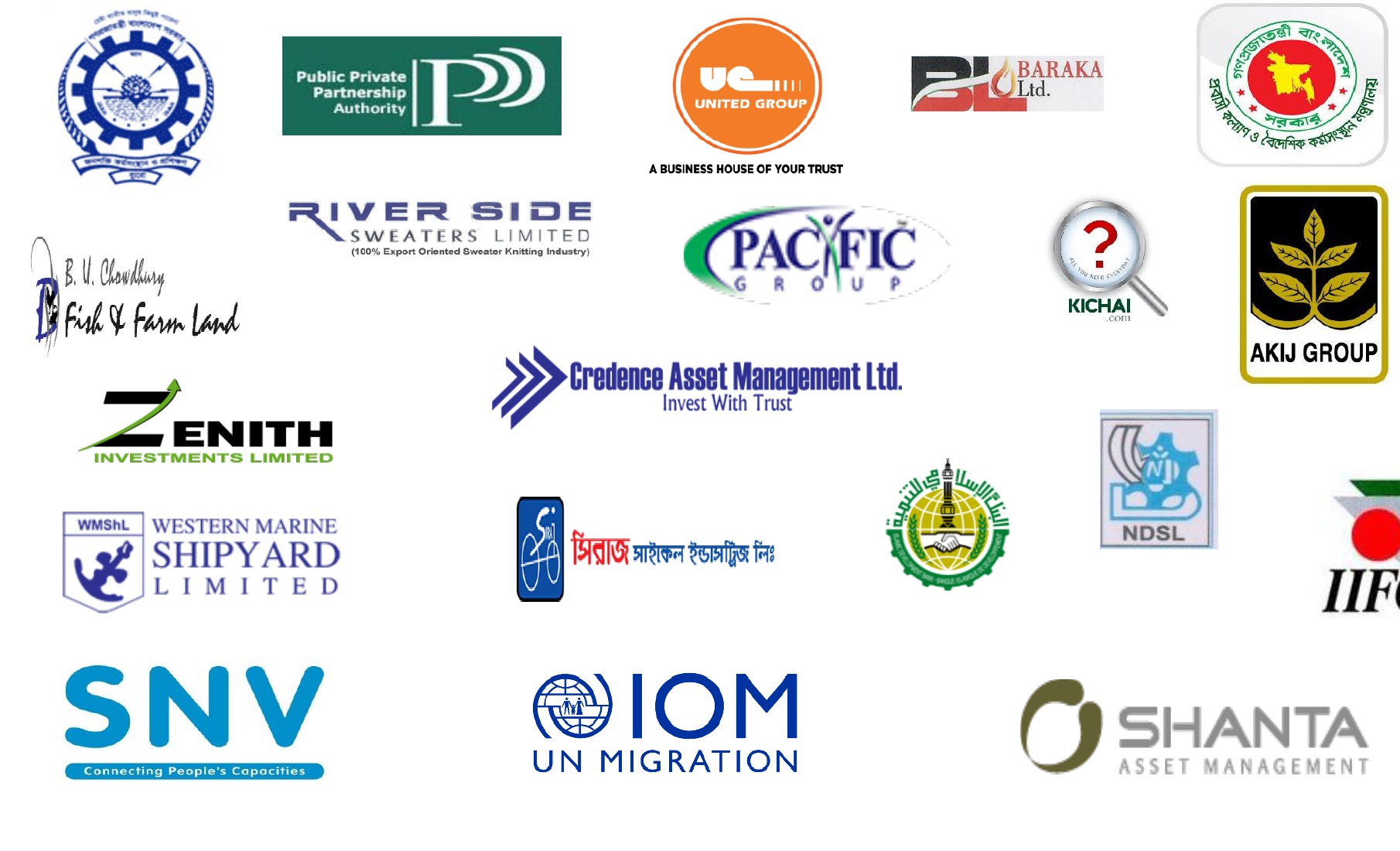 Selected client logos from the company profile